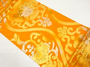 アンティーク　立涌に菊唐草模様織り出し袋帯（材料）